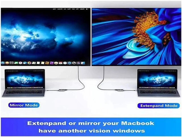 Alt view image 3 of 7 - USB C/Type C to HDMI Adapter, Thunderbolt 3 to HDMI 4K Adapter, USB-C Digital AV Multiport Adapter for Mac/ MacBook/iPad Pro/ S20/S10+/Projector with USB 3.0 Port and PD Quick Charging Port Black