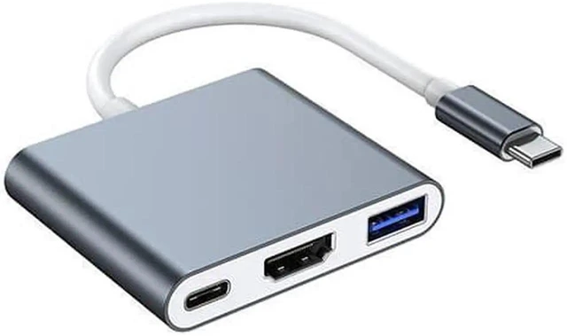 Main image of USB C/Type C to HDMI Adapter, Thunderbolt 3 to HDMI 4K Adapter, USB-C Digital AV Multiport Adapter for Mac/ MacBook/iPad Pro/ S20/S10+/Projector with USB 3.0 Port and PD Quick Charging Port