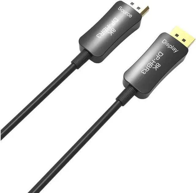 Alt view image 3 of 7 - 8K 4K DisplayPort Cable DP 1.4 8K@60Hz 4K@144Hz High Speed 32.4Gbps Optical Fiber Slim and Flexible DP to DP Cable 10M 33ft