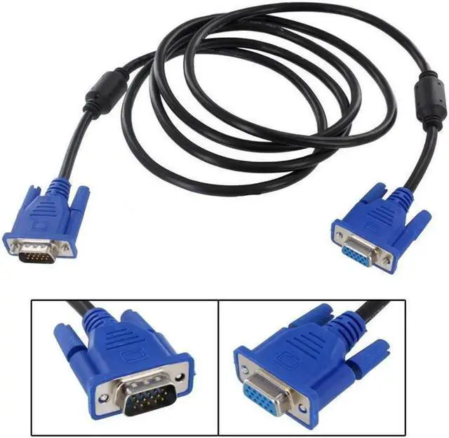 Alt view image 4 of 6 - VGA Male to Female Extension Cable Video LED Monitor Wire M-F 6Ft 1.8M