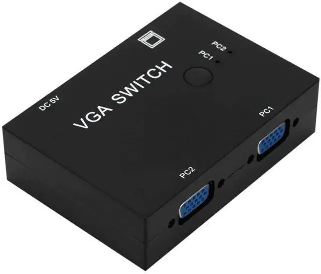 Main image of 2 Port VGA SVGA Monitor Sharing Switch Box 2-in 1-Out for LCD PC TV Monitor
