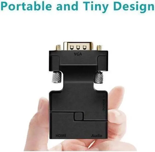 Alt view image 2 of 7 - VGA to HDMI Adapter Converter with Audio,(PC VGA Source Output to TV/Monitor with HDMI Connector),FOINNEX Active Male VGA in Female HDMI 1080p Video Dongle adaptador for Computer,Laptop,Projector, TV