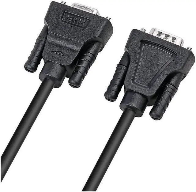 Alt view image 5 of 7 - DB9 RS232 Serial Cable Male to Female Extension Null Modem Cord Cross TXRX line for Data Communication 6 Feet Black