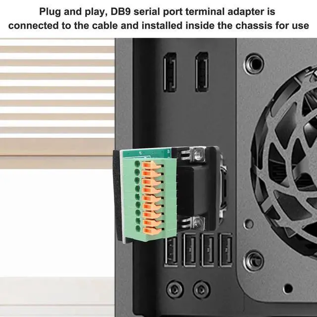 Alt view image 2 of 14 - DB9 Solderless Adapter RS232 D-SUB Serial to 9-pin Port Spring Terminal Crimp Connector Breakout Board 9 pin Port Adapter Module for Serial Communication Devices (DB9 Male)