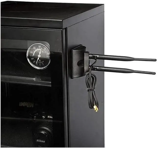 Alt view image 2 of 7 - Dual WiFi Antenna with RPSMA Male Connector 24GHz 5GHz Dual Band Antenna Magnetic Base for PCIE WiFi Network Card USB WiFi Adapter Wireless Router Mobile Hotspot