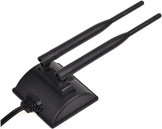 Alt view image 5 of 7 - Dual WiFi Antenna with RPSMA Male Connector 24GHz 5GHz Dual Band Antenna Magnetic Base for PCIE WiFi Network Card USB WiFi Adapter Wireless Router Mobile Hotspot