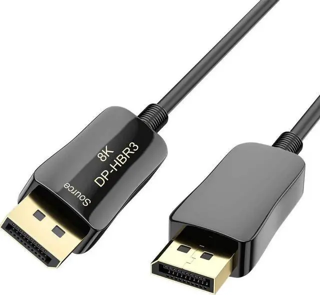Main image of Fiber 8K 4K DisplayPort Cable DP 1.4 HBR3 8K@60Hz 4K@144Hz High Speed 32.4Gbps Optical Fiber Slim and Flexible DP to DP Cable 100 ft/30m