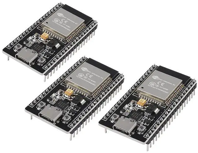 Alt view image 5 of 10 - 3pcs ESP32 ESP-32D ESP-32 CP2012 USB C 38 Pin WiFi+Bluetooth Dual Core Type-C Interface ESP32-DevKitC-32 Development Board Module STA/AP/STA+AP