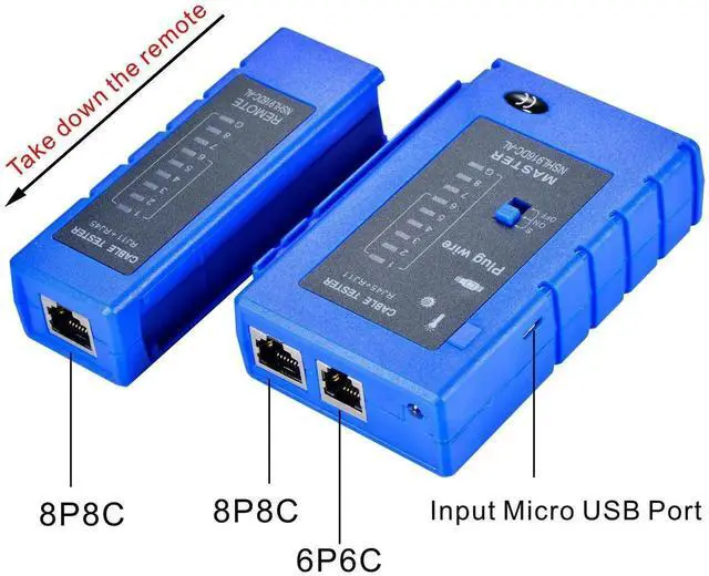 Alt view image 3 of 5 - Network Cable Tester Test Tool RJ45 RJ11 RJ12 CAT5 CAT6 UTP USB LAN Wire Ethernet