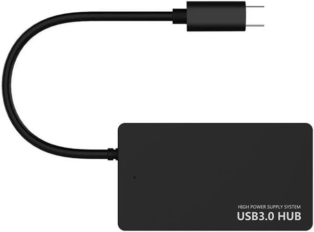 Alt view image 2 of 7 - Type-C Hub Multi-Port USB-C HUB, 4 USB 3.0 Ports Compatible for PC, Laptops, Tablets, MacBook, Mac Mini, iMac Pro, Mobile HDD etc, Black