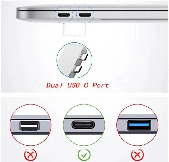 Alt view image 5 of 7 - Dual USB C Hub Adapter,7-in-2 Aluminum Type-C Pro with Thunderbolt 3(40Gbs),HDMI 4K,USB-C Data,Micro/SD Card Readers,2 x USB 3.0 - Compatible with 2016/2017/2018 MacBook Pro - Silver