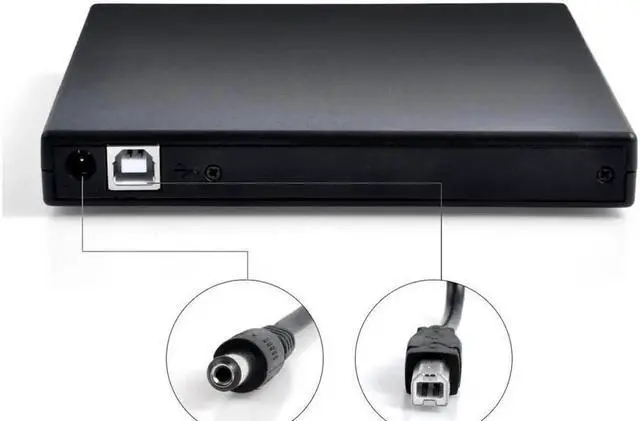 Alt view image 6 of 7 - External CD DVD Drive, USB CD Drive, DVD +/-R CD -RW ROM Writer Burner Player for PC Laptop (KBDVD001, Black)