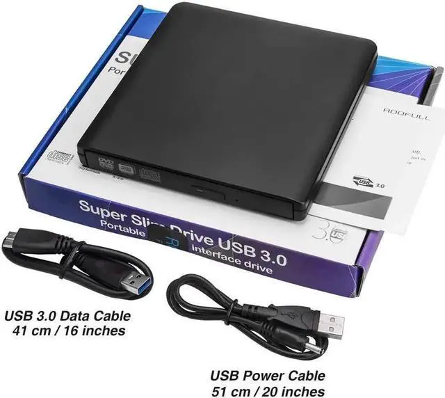 Alt view image 4 of 7 - Aluminum External CD Drive USB 3.0 Portable CD DVD +/-RW Drive DVD/CD ROM Rewriter Burner Writer Compatible with Laptop Desktop PC Windows Mac Pro MacBook (XD058, Black)