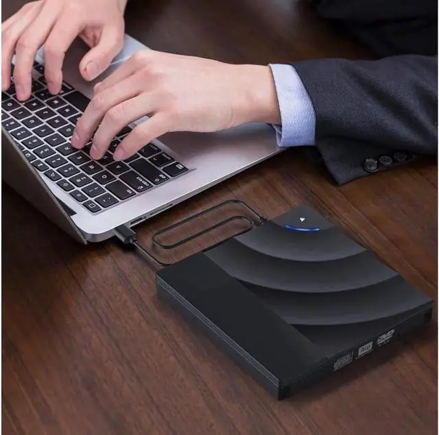 Alt view image 6 of 6 - External DVD Drive USB 3.0 Type-C Transmission Interface, CD DVD +/-RW Burner Optical Drive Compatible Windows for Laptop Desktop PC of HP/Dell/Apple/Lenovo ect