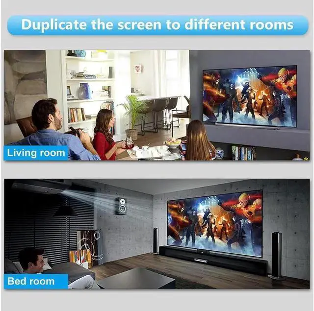 Alt view image 5 of 7 - 4Kx2K@60Hz 1 in 2 Out HDMI Splitter - Ultra HD 4K 1x2 V. 2.0 HDCP, Power HDMI Supports 3D Full HD 1080P for Xbox, PS4 PS3 Fire Stick Blu Ray Apple TV HDTV