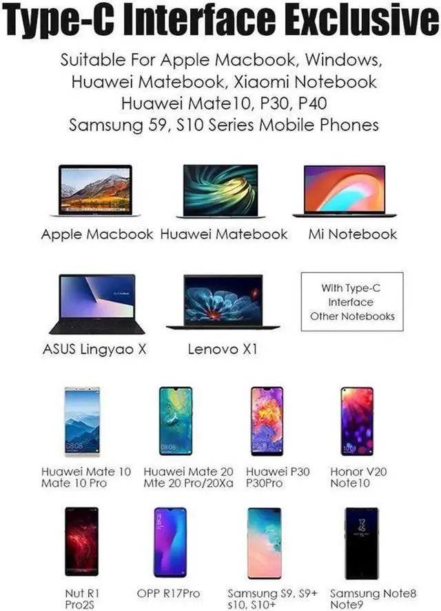 Alt view image 2 of 7 - USB C Hub, 8-in-1 Type C Adapter Mini Docking Station with 4K HDMI, RJ45 Port, USB3.0/2.0 Ports, SD/TF Card Reader, 87W Power Supply,Type-C Data Port for iPad Pro/MacBook/Type C Devices