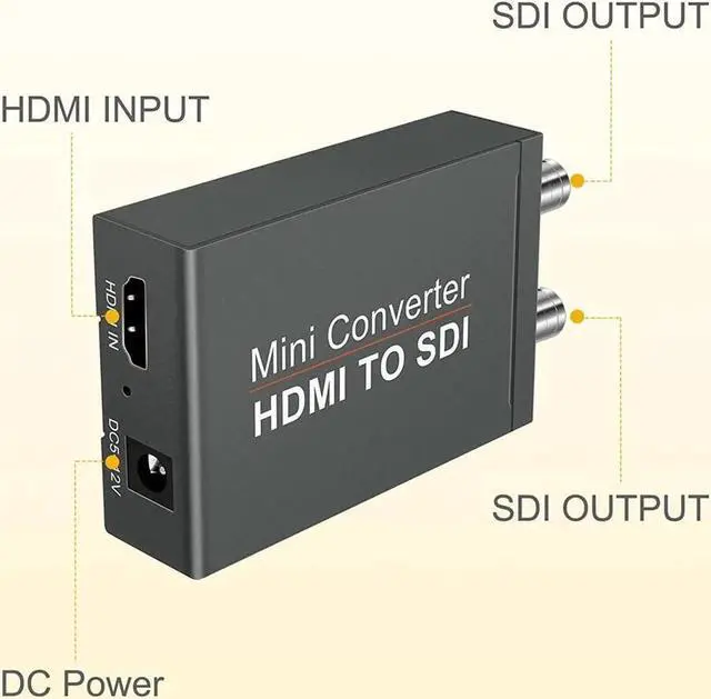 Alt view image 6 of 7 - 1080P HDMI to SDI Converter Adapter, With Power Supply