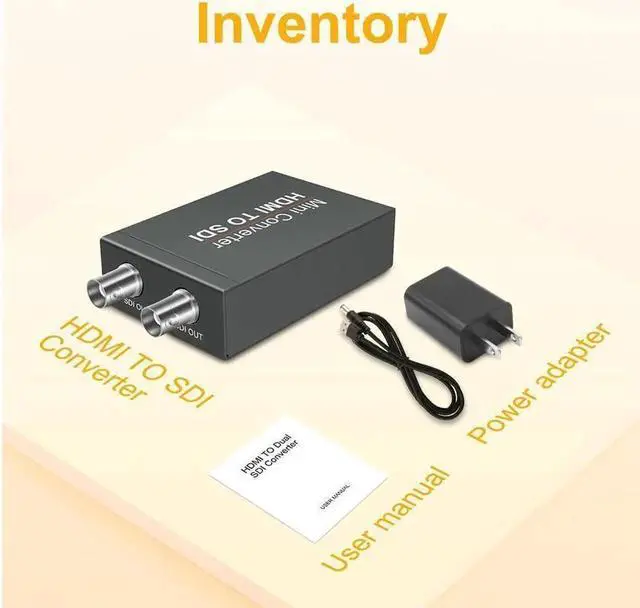Alt view image 7 of 7 - 1080P HDMI to SDI Converter Adapter, With Power Supply