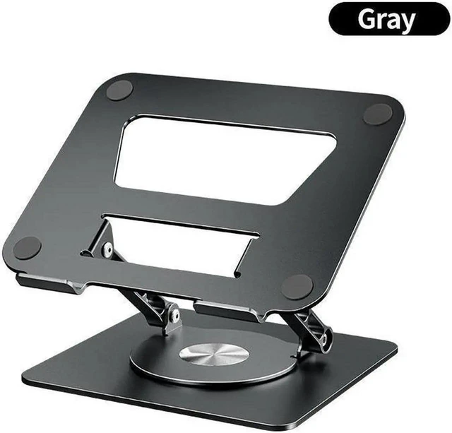 Main image of Foldable Swivel Adjustable Laptop Stand Ergonomic Laptop Riser for Collaborative Work Dual Rotary Shaft Fully Foldable for Easy Storage, Fits MacBook / All Laptops up to 17.3 inches,Gray