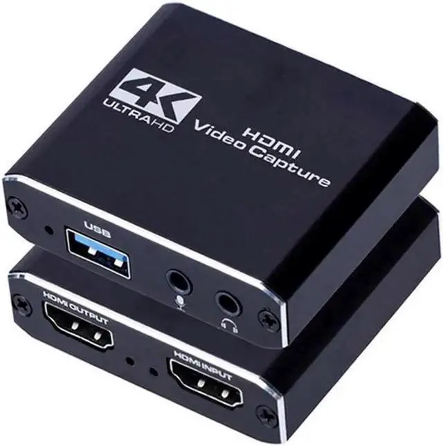 Main image of 4K HDMI-Compatible Video Capture Card Live Recording Box 4K USB 3.0 Video Card for Game Live Streaming for PS4 Computer Phones