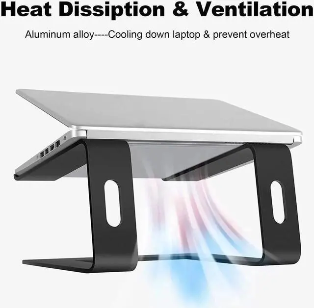 Alt view image 4 of 7 - Laptop Stand Ergonomic Aluminum Laptop Mount Computer Stand Detachable Laptop Riser,Notebook Holder Stand Compatible with MacBook Pro/Air Samsung Huawei,All 10-15.6" Laptops(Black)