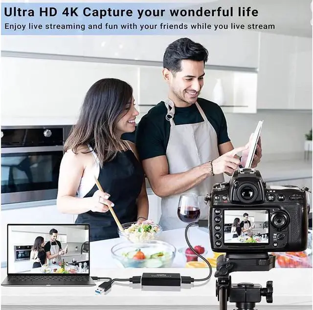 Alt view image 7 of 7 - 4K HDMI Video Capture Card,Video Record Card,Audio Capture Adapter,HDMI to USB Audio Video Recording in 4K 1080P60 for Teaching,Broadcasting,Gaming,Streaming,Video Conference