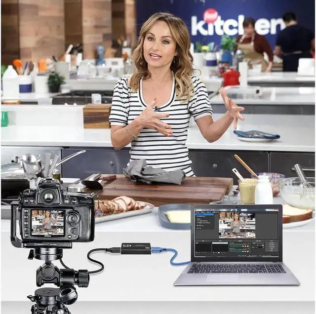 Alt view image 6 of 6 - 4K Audio Video Capture Card,HD Video Capture,HDMI USB 3.0 Video Grabber Device, 4K 1080P 60FPS for Game Recording, Live Streaming Broadcasting with Mic & HDMI Loop-Out