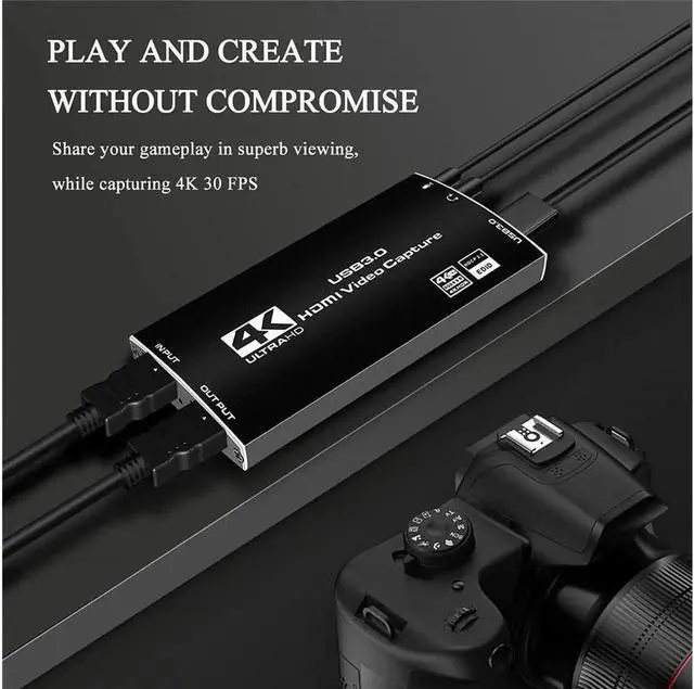 Alt view image 4 of 7 - 4K@60hz HDMI-Compatible Video Capture Card Live Recording Box 4K USB 3.0 Video Card for Game Live Streaming Support HDR, EDID, HDCP2.2 for PS4 Computer Phones