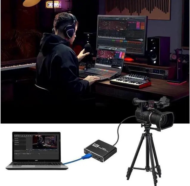 Alt view image 3 of 7 - USB 3.0 Video Capture Card support Mic HD 4K Video 1080P 60fps Board Game Record For Live Streaming Video Recording