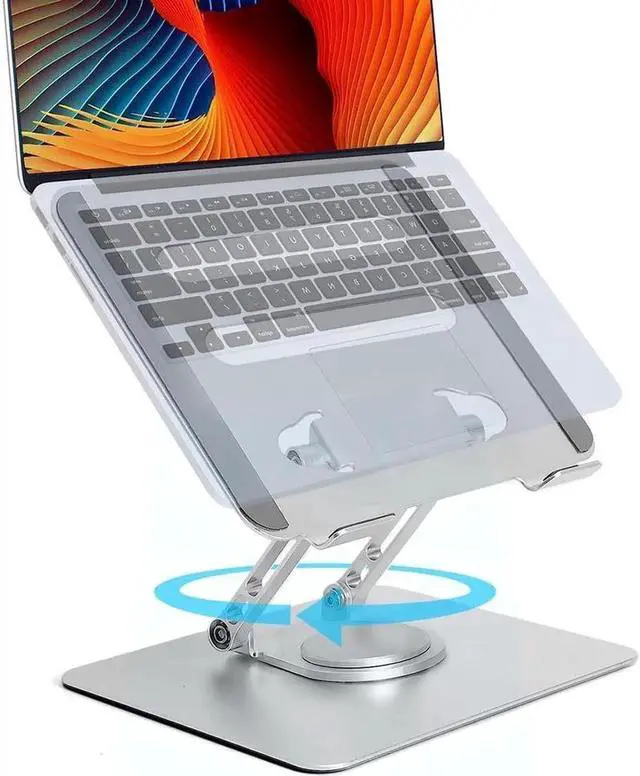 Main image of 360° Rotating Adjustable Laptop Stand,Ergonomic Laptops Elevator for Desk, Metal Computer Riser, Foldable Computer Stand Compatible with 7 to 11 inches Tablets, 10 to 17 Inches Laptops
