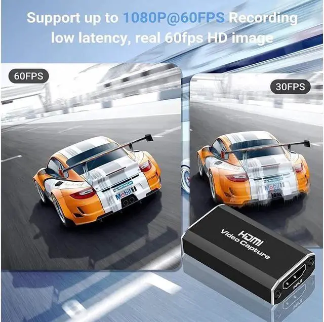Alt view image 2 of 6 - Video Capture Card 4k, HDMI Capture to USB 3.0/Type-C Video Capture Device, 1080P HD 60fps Live Broadcast and Recording Video Audio Capture Device