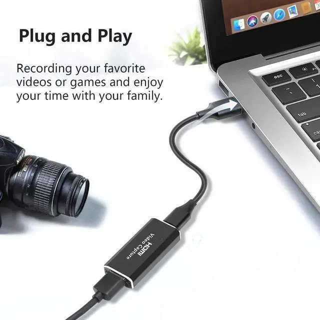 Alt view image 5 of 6 - Capture Card, Audio Video Capture Card HDMI Game Capture to USB 1080p 60fps, with Type-C to USB Cable, 4K Full HD Game Capture Low Latency Record for Live Streaming/Gameplay Console