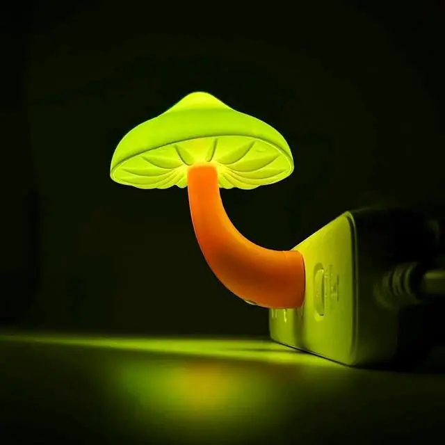 Alt view image 3 of 7 - Gemdeck Mushroom Night Light, Plug-in LED Night Light, Wall Based Mushroom Lamp for Room