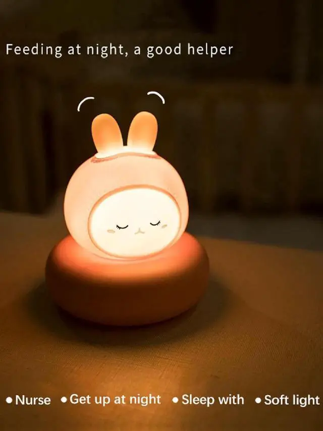 Alt view image 5 of 6 - Gemdeck Children's Night Light Rabbit Baby Nightlight For Home Kid USB Cartoon Led Lamp