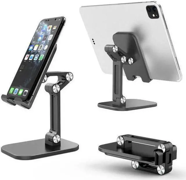 Main image of Desktop Phone Holder Stand for IPhone IPad Adjustable Tablet Foldable Tablet Phone Desk Stand Holder Compatible with 4.7"-12.9"iPhone iPad Air Mini Pro Kindle Tab Galaxy eBook Reader