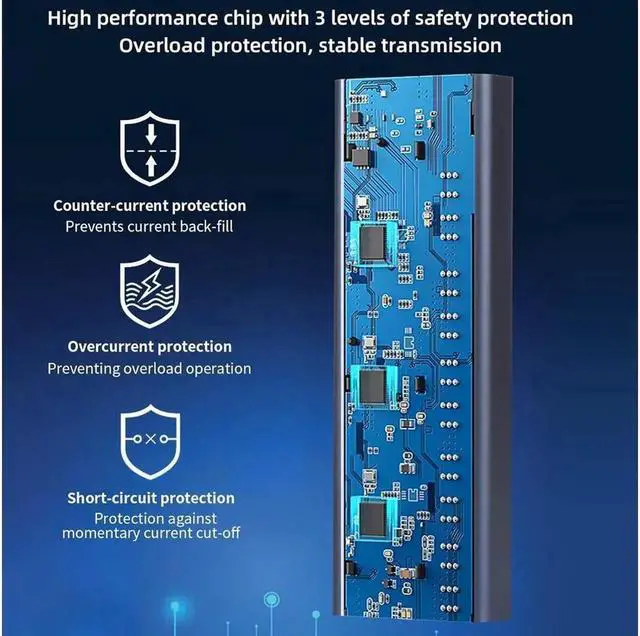 Alt view image 5 of 7 - 7-Port Powered USB 3.0 Hub with 4 USB 3.0 Data Transmission Ports + 2 Smart Charging Ports + 1 PD Charging Port USB Splitter for Laptop/PC work for Mouse Keyboard Hard Drive or More USB