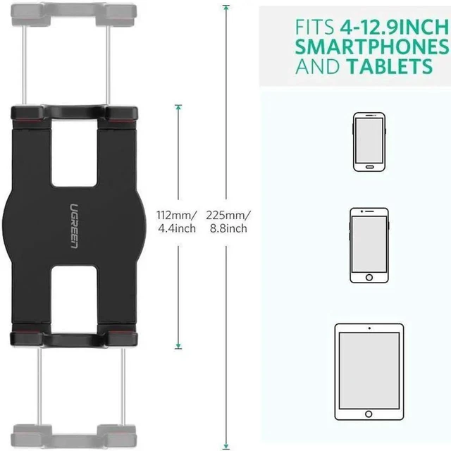 Alt view image 6 of 7 - Tablet Mount Lazy Holder Adjustable Long Arm Clamp Compatible for iPad Air Pro Mini, iPhone X 8 7 6 6S, Samsung Galaxy S9 Plus S8, Nintendo Switch, All 4"-12.9" Cell Phone and Tablet