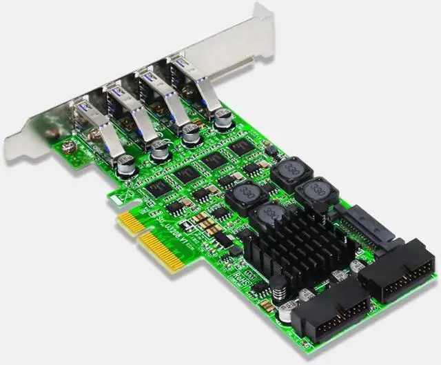 Alt view image 3 of 6 - Add On Card PCI Express USB 3.0 PCI-E 19 Pin USB 3.0 Adapter PCI-E to USB 3.0 Controller PCI E PCIE USB3.0 Expansion Card