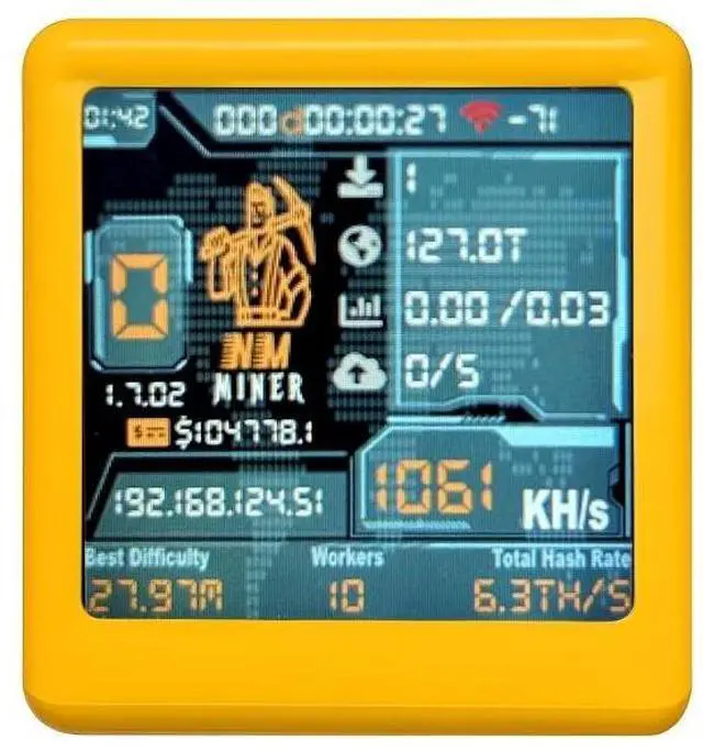 Main image of NMMiner Officail Corlorful Smart TV 1000KH/s better Nerdminer v2 ESP32 BTC SOLO Lottery Miner & Smart gift silent Desktop Clock