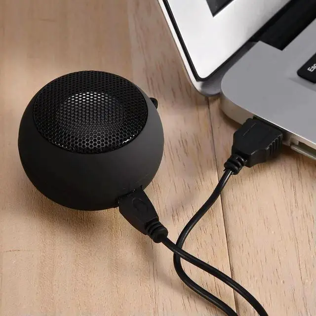 Alt view image 7 of 7 - Mini Portable Travel Loud Speaker with 3.5mm Audio Cable Low Voltage Built-in Retractable Speaker for IPod