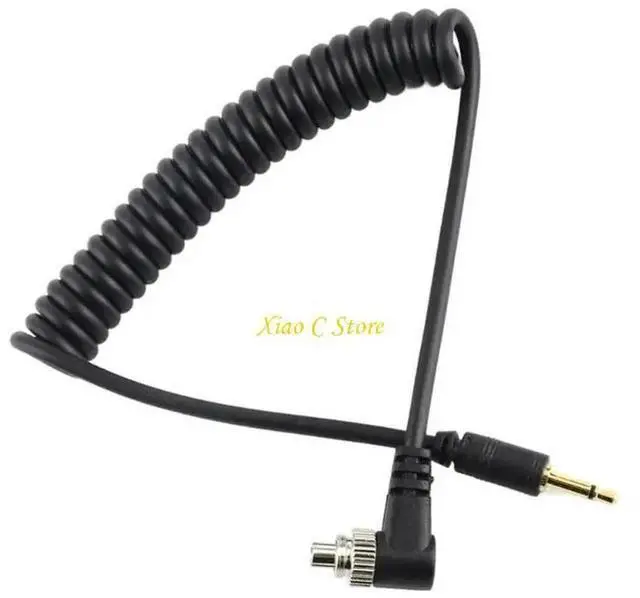 Alt view image 5 of 7 - Spring Coiled Flash Syncing Cable PC to 2.5mm with Screw Lock Durability PVC Coating for Studio Photography Equipment