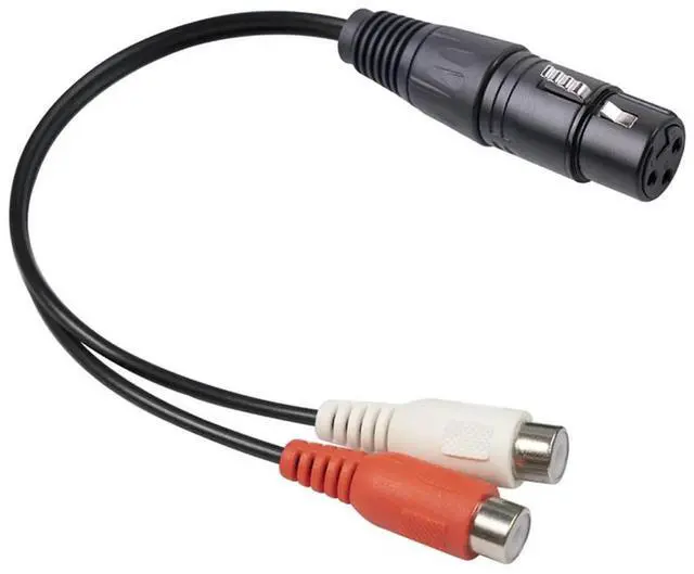 Alt view image 7 of 7 - XLR To Dual RCA Cable XLR To RCA Y Splitter Cable 3 Pin XLR Female To 2RCA Female Amplifier Mixing Plug AV Cable, 0.2M