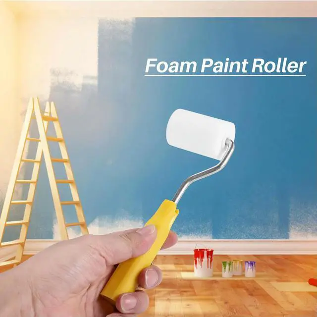 Alt view image 5 of 5 - 6Pcs Mini Foam Paint Roller Painting Decorating Kit 2 Inch Small Paint Roller Tray Set for Wall Painting Repair Brush