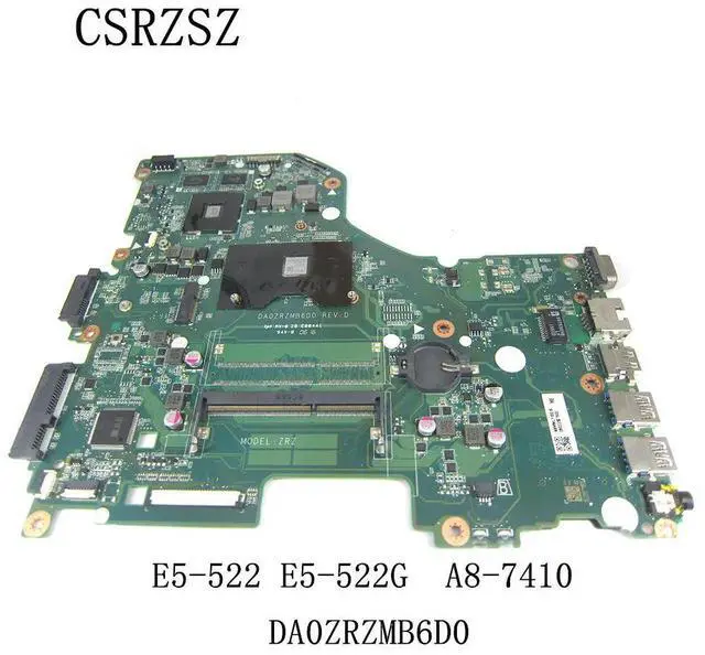 Alt view image 5 of 6 - For aspire E5-522 E5-522G Laptop motherboard A8-7410 CPU DA0ZRZMB6D0 Test work well