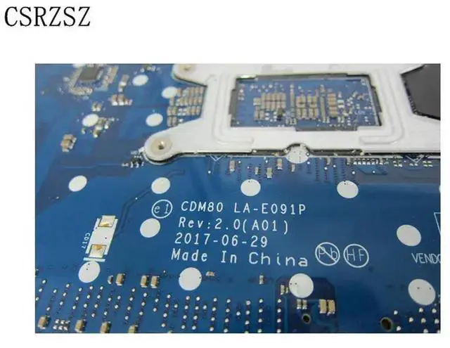 Alt view image 6 of 6 - FOR Latitude 15 5580 E5580 Laptop Motherboard with i5-6200u CN-00C140 CN-08VMCW LA-E091P Test