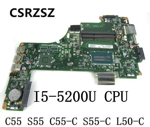 Alt view image 5 of 6 - For Satellite C55 S55 C55-C S55-C L50-C Laptop motherboard A000395080 DABLQMB16B0 I5-5200U CPU Fully tested