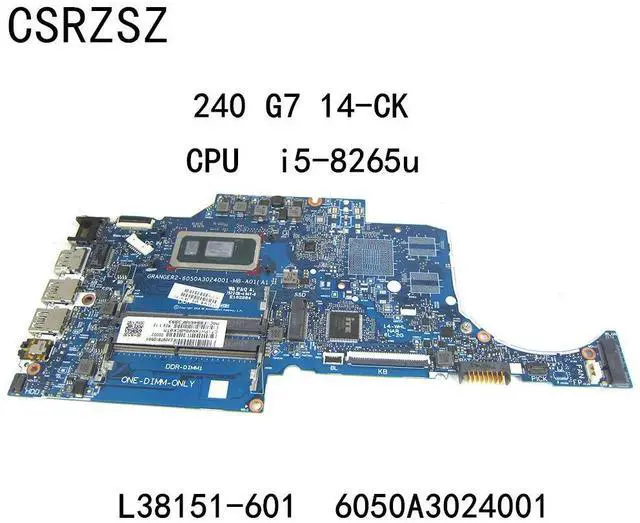 Alt view image 5 of 6 - For 240 G7 14-CK Laptop motherboard L38151-001 L38151-601 6050A3024001 with I5-8265u CPU DDR4