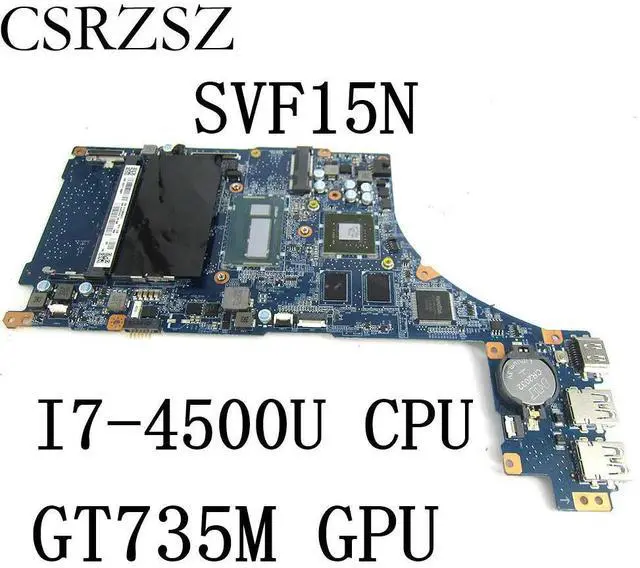 Alt view image 5 of 6 - For Vaio SVF15N Laptop Motherboard I7-4500U CPU GT735M GPU DA0FI3MB8D0 Mainboard