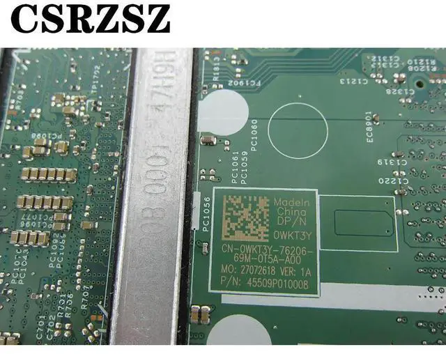 Alt view image 6 of 6 - Mainboard For inspiron 3468 3568 with i5-7200u CPU Laptop motherboard CN-0WKT3Y 0WKT3Y 15341-1 DDR4 100% working