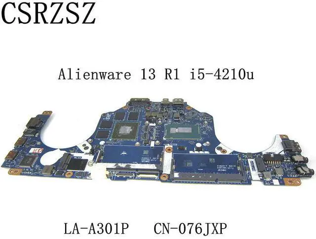 Alt view image 5 of 6 - Laptop motherboard For 13 R1 with i5-4210u CPU Motherboard CN-076JXP 076JXP 76JXP LA-A301P Test ok